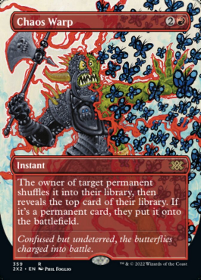 Chaos Warp (Borderless Alternate Art) [Double Masters 2022] | Game Master's Emporium (The New GME)