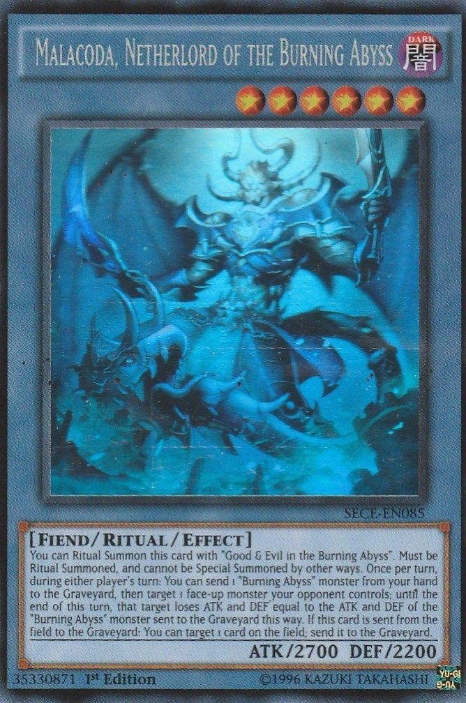 Malacoda, Netherlord of the Burning Abyss [SECE-EN085] Ghost Rare | Game Master's Emporium (The New GME)