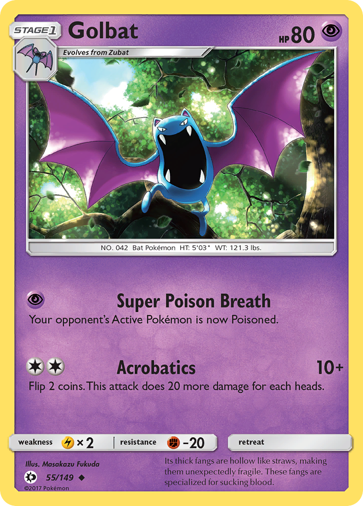 Golbat (55/149) [Sun & Moon: Base Set] | Game Master's Emporium (The New GME)