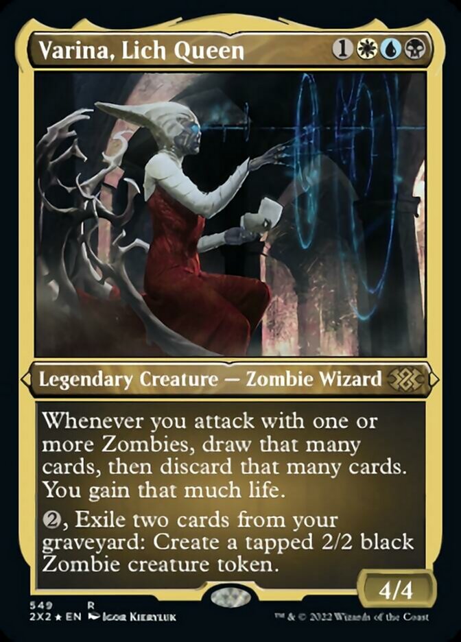 Varina, Lich Queen (Foil Etched) [Double Masters 2022] | Game Master's Emporium (The New GME)