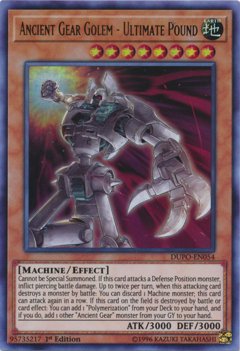 Ancient Gear Golem - Ultimate Pound [DUPO-EN054] Ultra Rare | Game Master's Emporium (The New GME)