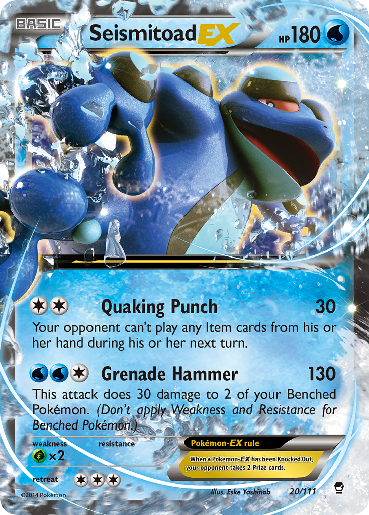 Seismitoad EX (20/111) [XY: Furious Fists] | Game Master's Emporium (The New GME)