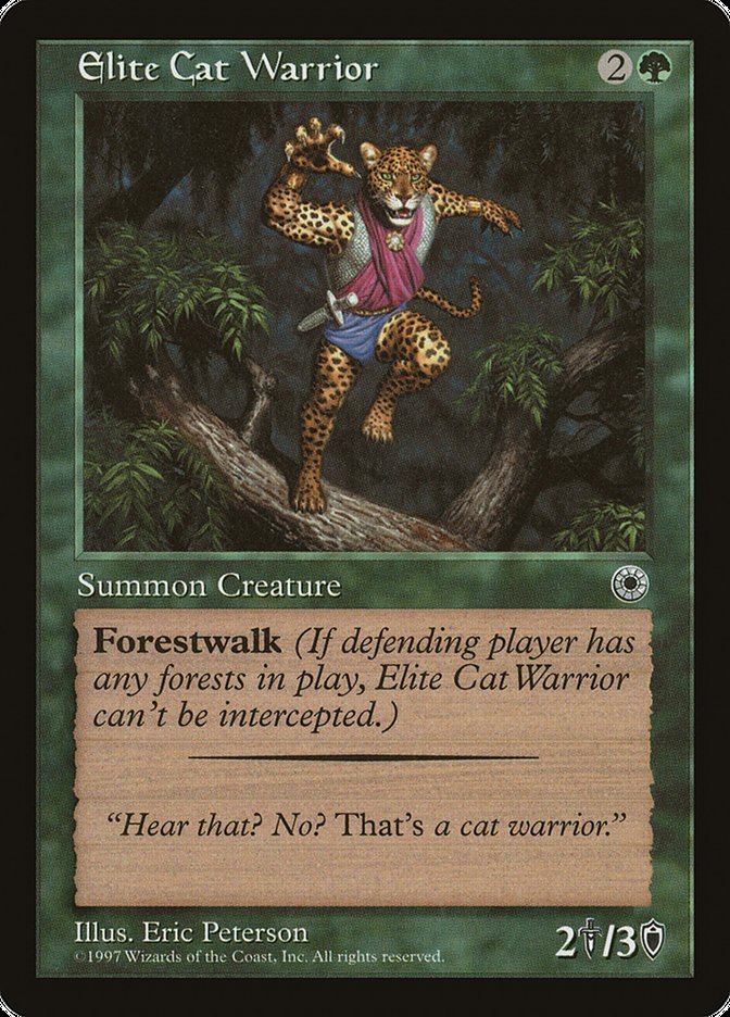 Elite Cat Warrior (With Flavor Text) [Portal] | Game Master's Emporium (The New GME)