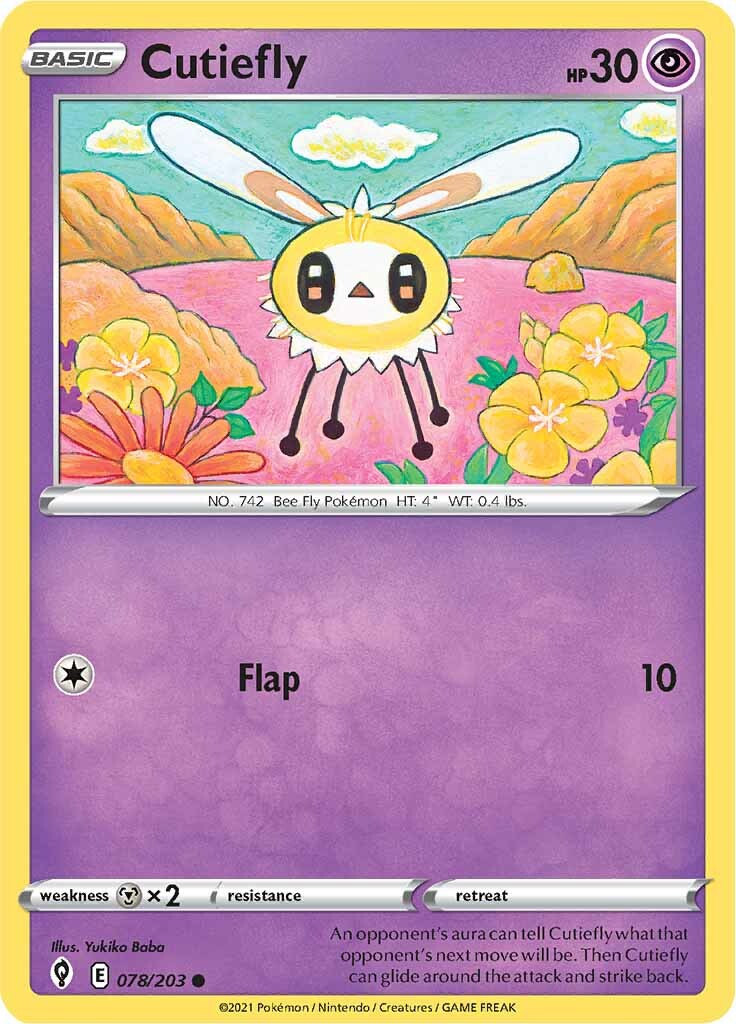 Cutiefly (078/203) [Sword & Shield: Evolving Skies] | Game Master's Emporium (The New GME)