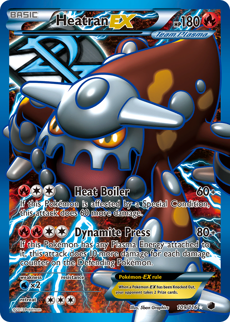 Heatran EX (109/116) [Black & White: Plasma Freeze] | Game Master's Emporium (The New GME)