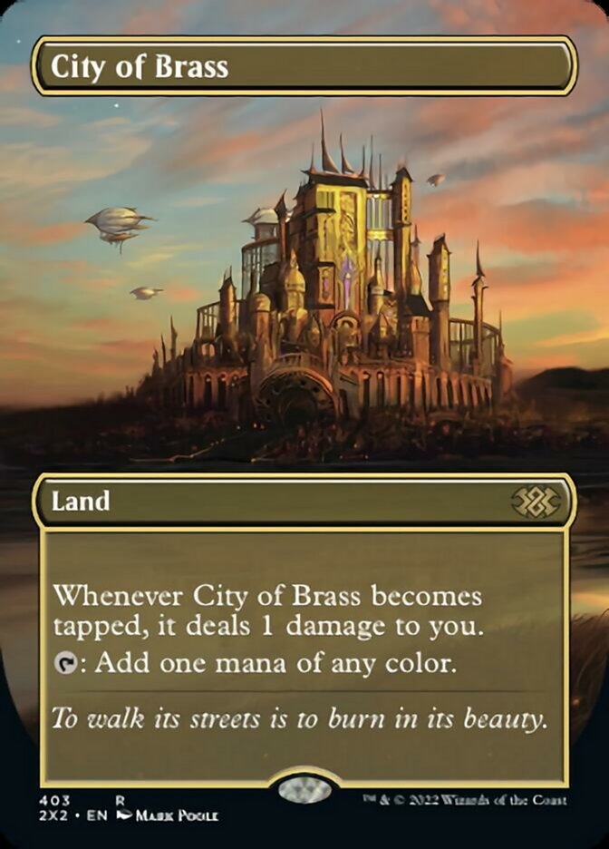 City of Brass (Borderless Alternate Art) [Double Masters 2022] | Game Master's Emporium (The New GME)