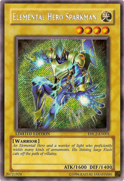 Elemental Hero Sparkman [EHC2-EN001] Secret Rare | Game Master's Emporium (The New GME)