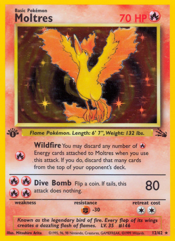 Moltres (12/62) [Fossil 1st Edition] | Game Master's Emporium (The New GME)