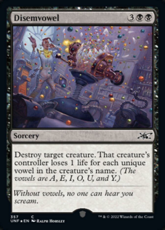 Disemvowel (Galaxy Foil) [Unfinity] | Game Master's Emporium (The New GME)