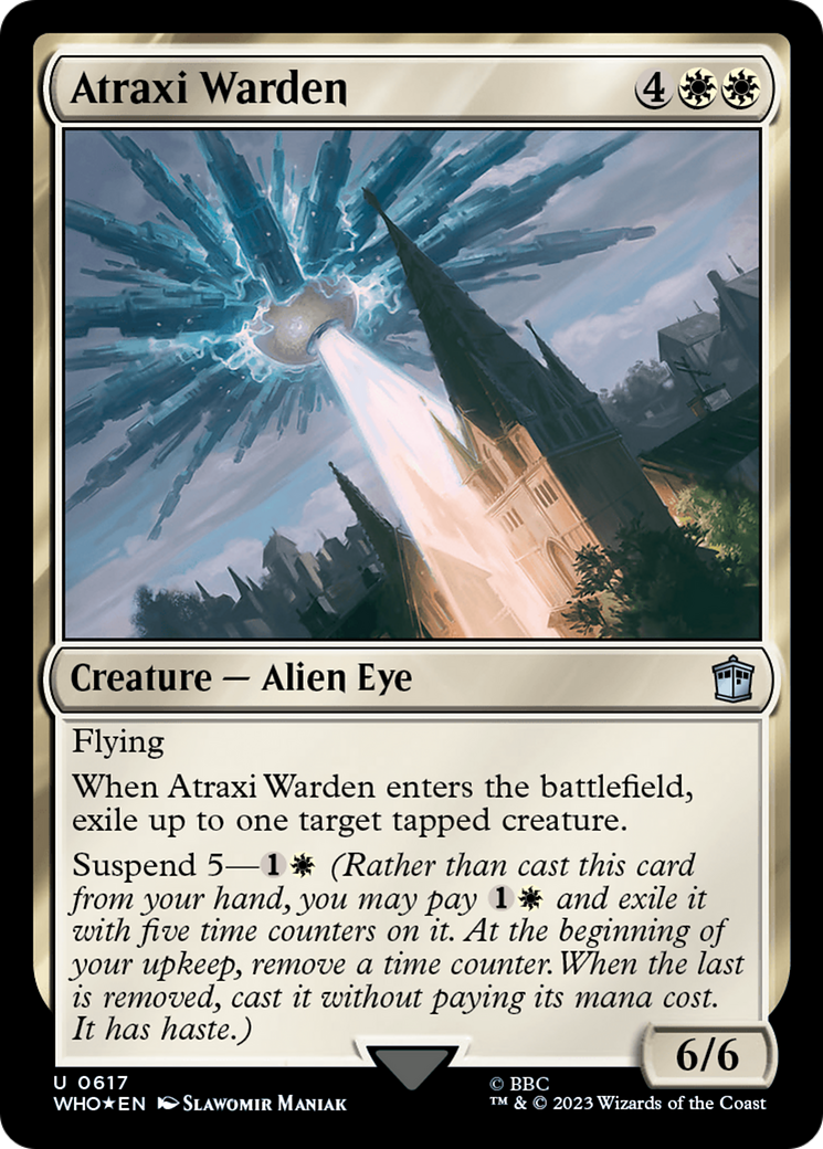 Atraxi Warden (Surge Foil) [Doctor Who] | Game Master's Emporium (The New GME)