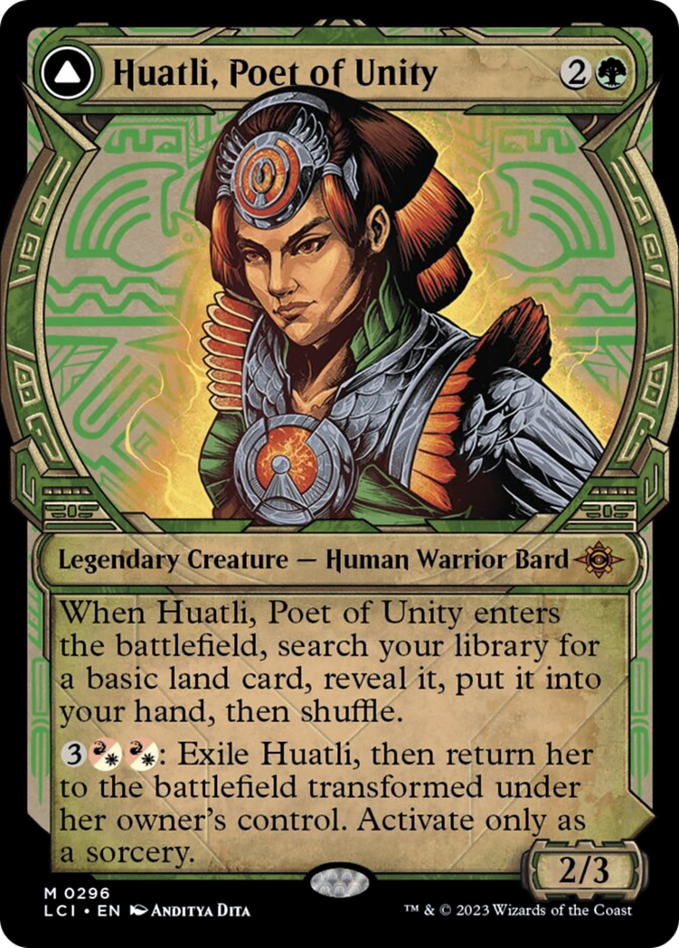 Huatli, Poet of Unity // Roar of the Fifth People (Showcase) [The Lost Caverns of Ixalan] | Game Master's Emporium (The New GME)