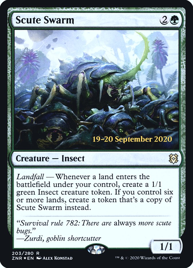 Scute Swarm [Zendikar Rising Prerelease Promos] | Game Master's Emporium (The New GME)