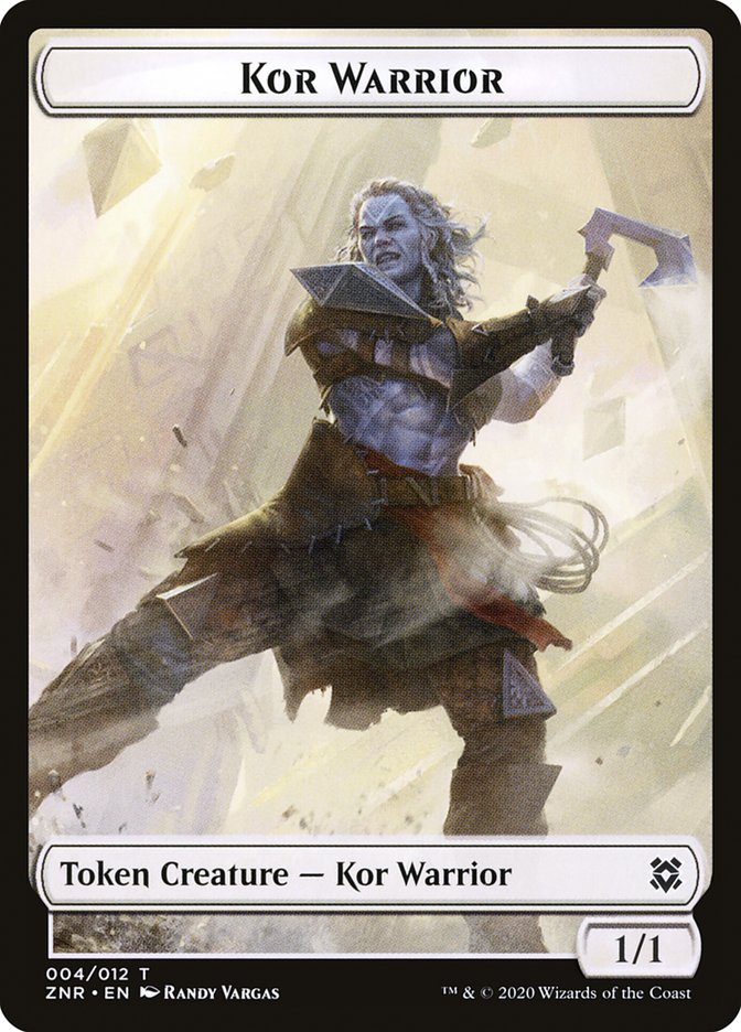 Construct // Kor Warrior Double-Sided Token [Zendikar Rising Tokens] | Game Master's Emporium (The New GME)