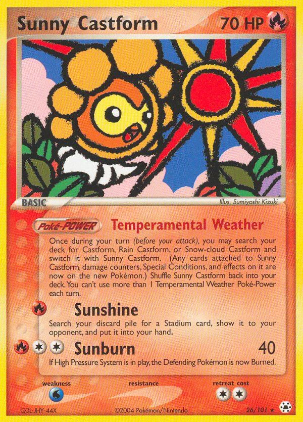 Sunny Castform (26/101) [EX: Hidden Legends] | Game Master's Emporium (The New GME)