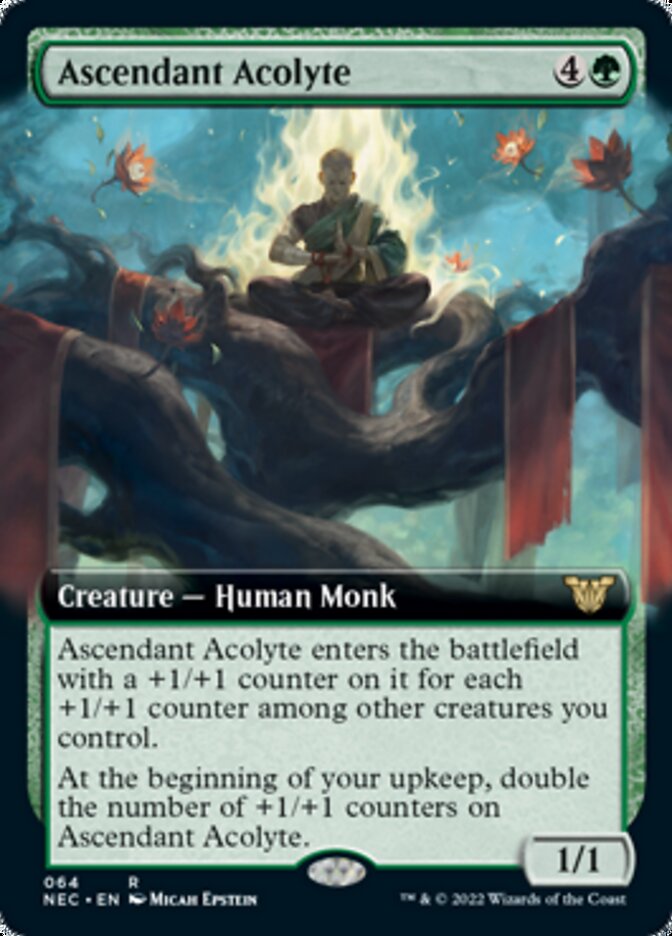 Ascendant Acolyte (Extended Art) [Kamigawa: Neon Dynasty Commander] | Game Master's Emporium (The New GME)