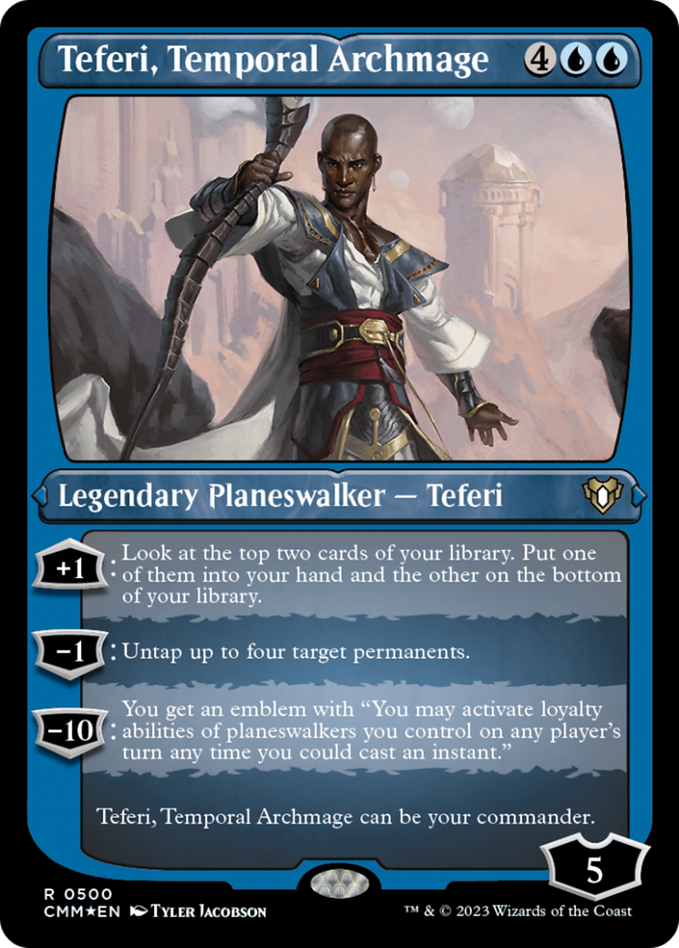 Teferi, Temporal Archmage (Foil Etched) [Commander Masters] | Game Master's Emporium (The New GME)