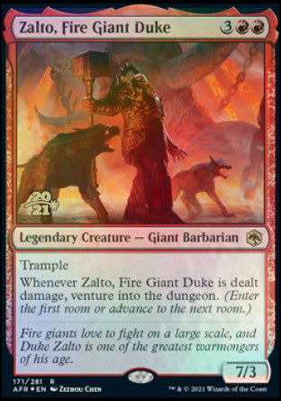 Zalto, Fire Giant Duke [Dungeons & Dragons: Adventures in the Forgotten Realms Prerelease Promos] | Game Master's Emporium (The New GME)