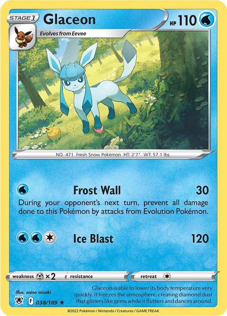 Glaceon (038/189) [Sword & Shield: Astral Radiance] | Game Master's Emporium (The New GME)