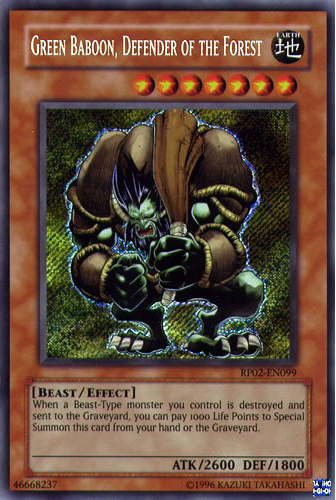 Green Baboon, Defender of the Forest [RP02-EN099] Secret Rare | Game Master's Emporium (The New GME)