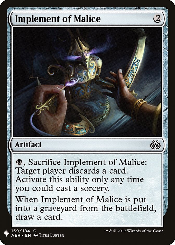 Implement of Malice [Mystery Booster] | Game Master's Emporium (The New GME)