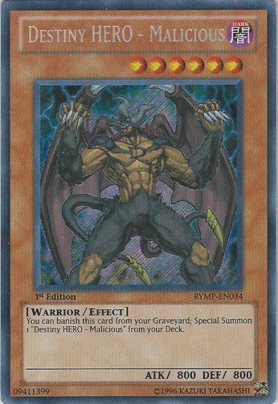 Destiny HERO - Malicious [RYMP-EN034] Secret Rare | Game Master's Emporium (The New GME)