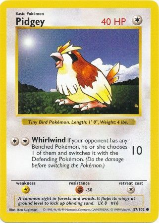 Pidgey (57/102) [Base Set Shadowless Unlimited] | Game Master's Emporium (The New GME)