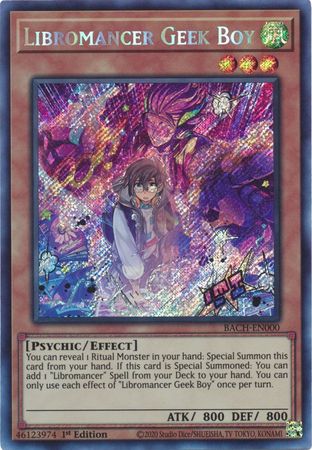 Libromancer Geek Boy [BACH-EN000] Secret Rare | Game Master's Emporium (The New GME)