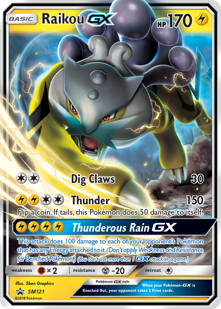 Raikou GX (SM121) [Sun & Moon: Black Star Promos] | Game Master's Emporium (The New GME)