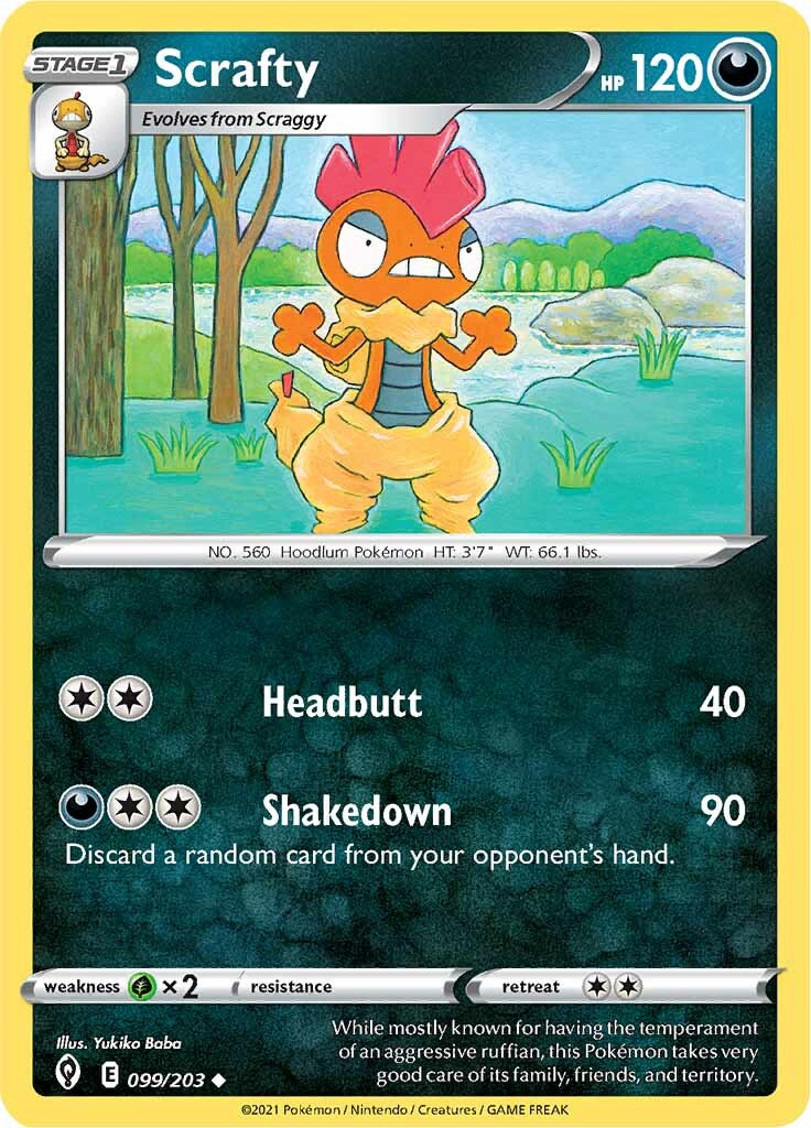 Scrafty (099/203) [Sword & Shield: Evolving Skies] | Game Master's Emporium (The New GME)