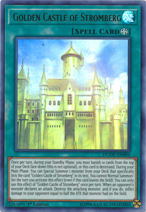 Golden Castle of Stromberg [DUOV-EN094] Ultra Rare | Game Master's Emporium (The New GME)