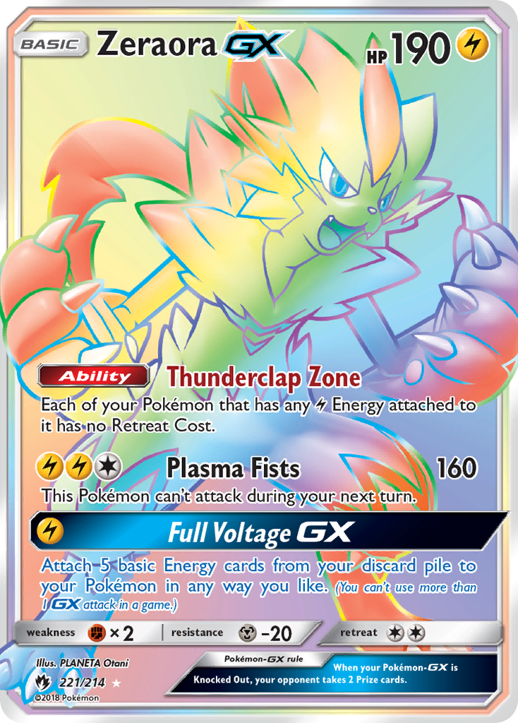 Zeraora GX (221/214) [Sun & Moon: Lost Thunder] | Game Master's Emporium (The New GME)