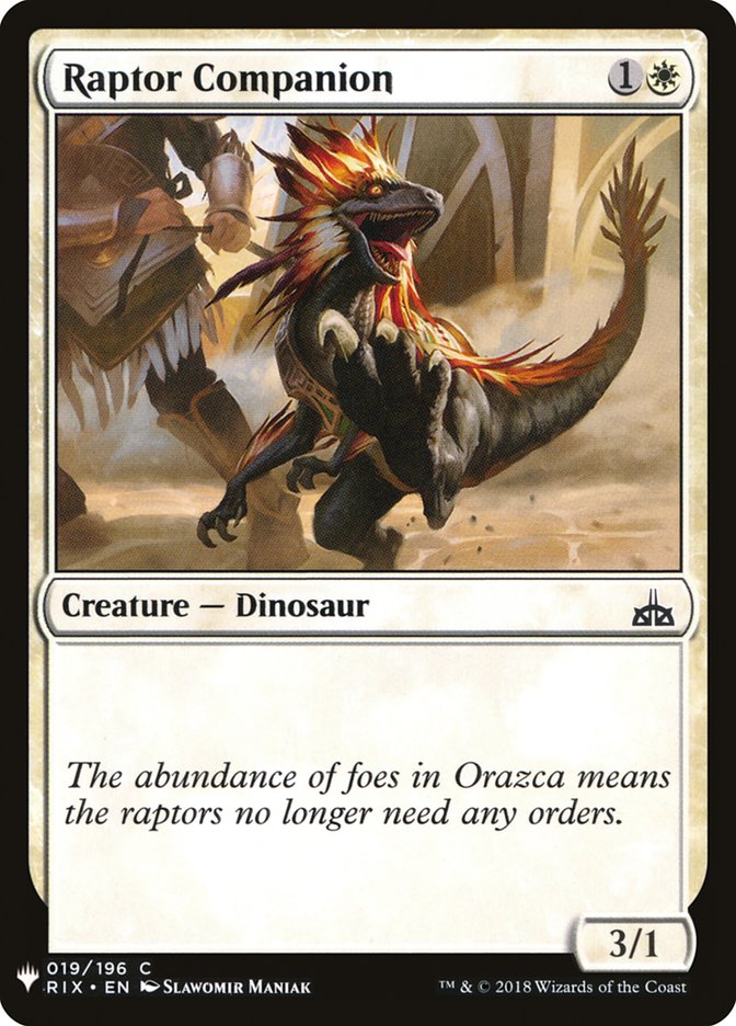 Raptor Companion [Mystery Booster] | Game Master's Emporium (The New GME)