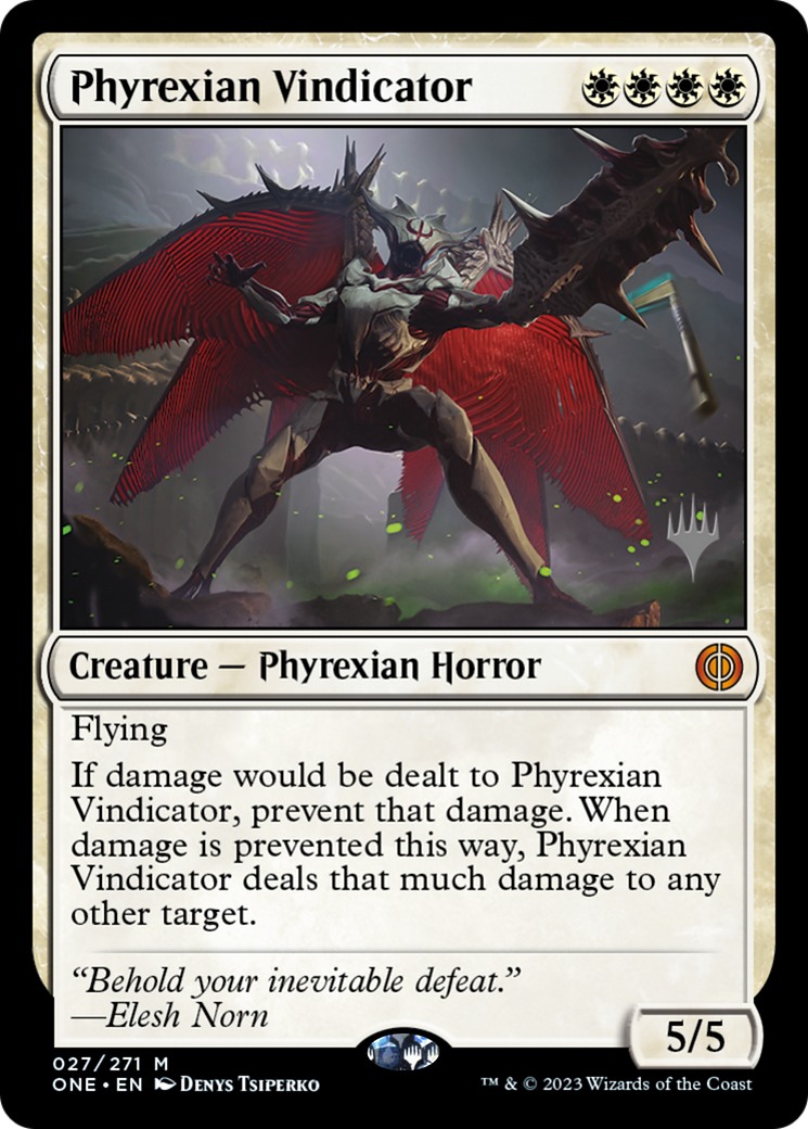 Phyrexian Vindicator (Promo Pack) [Phyrexia: All Will Be One Promos] | Game Master's Emporium (The New GME)