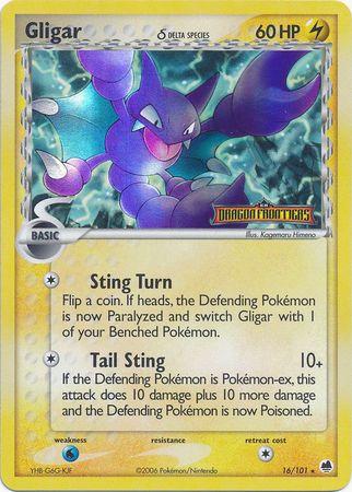 Gligar (16/101) (Delta Species) (Stamped) [EX: Dragon Frontiers] | Game Master's Emporium (The New GME)