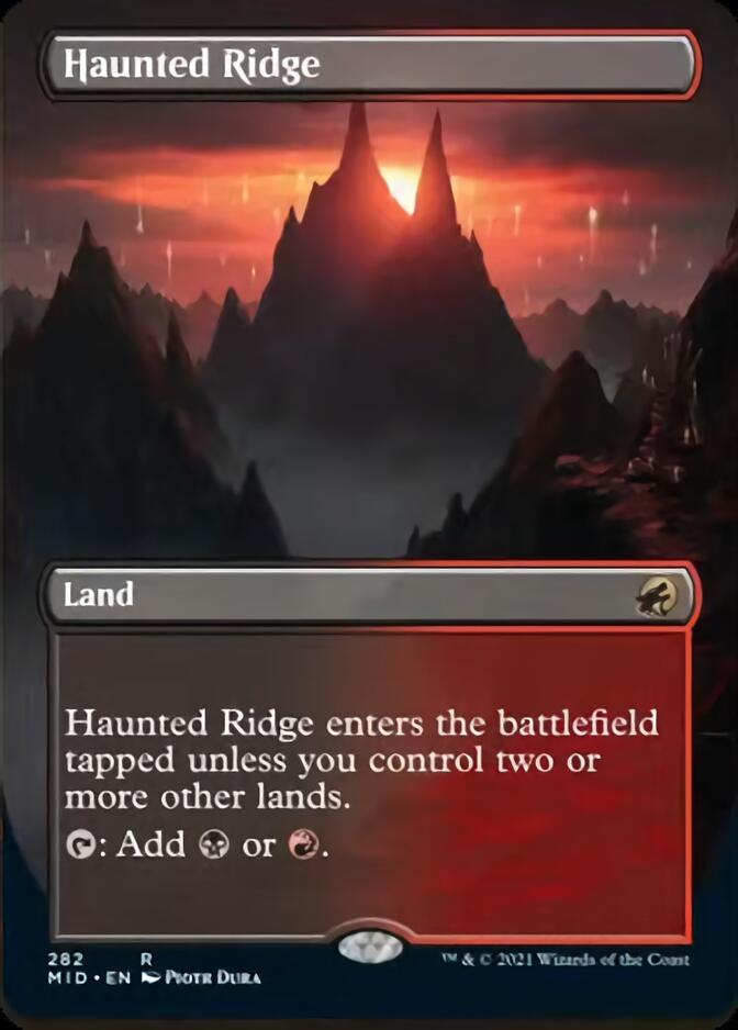 Haunted Ridge (Borderless Alternate Art) [Innistrad: Midnight Hunt] | Game Master's Emporium (The New GME)