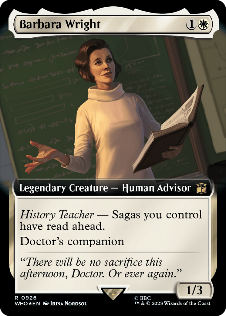 Barbara Wright (Extended Art) (Surge Foil) [Doctor Who] | Game Master's Emporium (The New GME)
