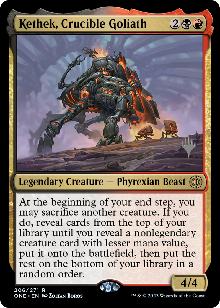 Kethek, Crucible Goliath (Promo Pack) [Phyrexia: All Will Be One Promos] | Game Master's Emporium (The New GME)