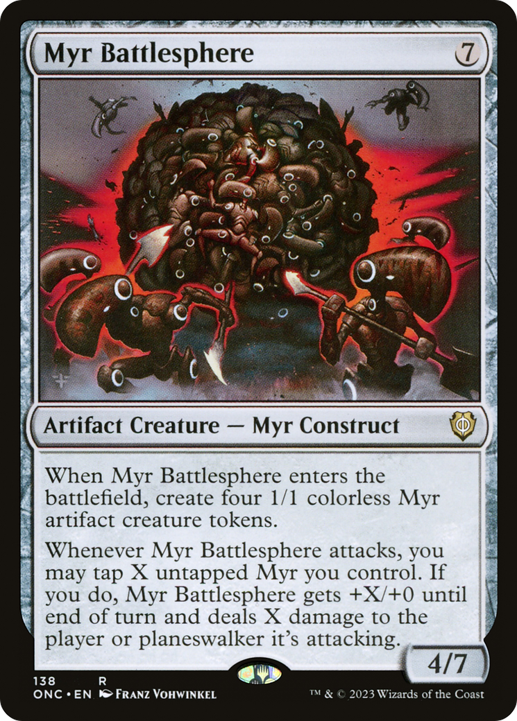 Myr Battlesphere [Phyrexia: All Will Be One Commander] | Game Master's Emporium (The New GME)