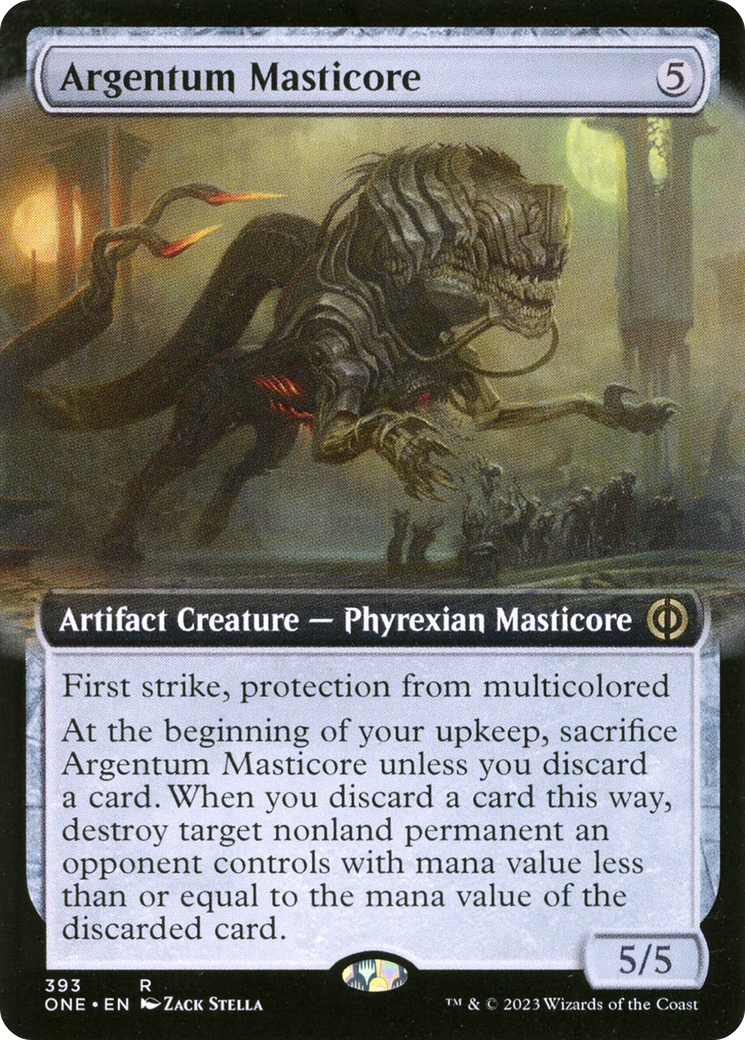 Argentum Masticore (Extended Art) [Phyrexia: All Will Be One] | Game Master's Emporium (The New GME)