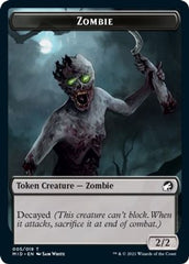 Zombie // Zombie Double-Sided Token (005 MIC/005 MID) [Innistrad: Midnight Hunt Commander Tokens] | Game Master's Emporium (The New GME)