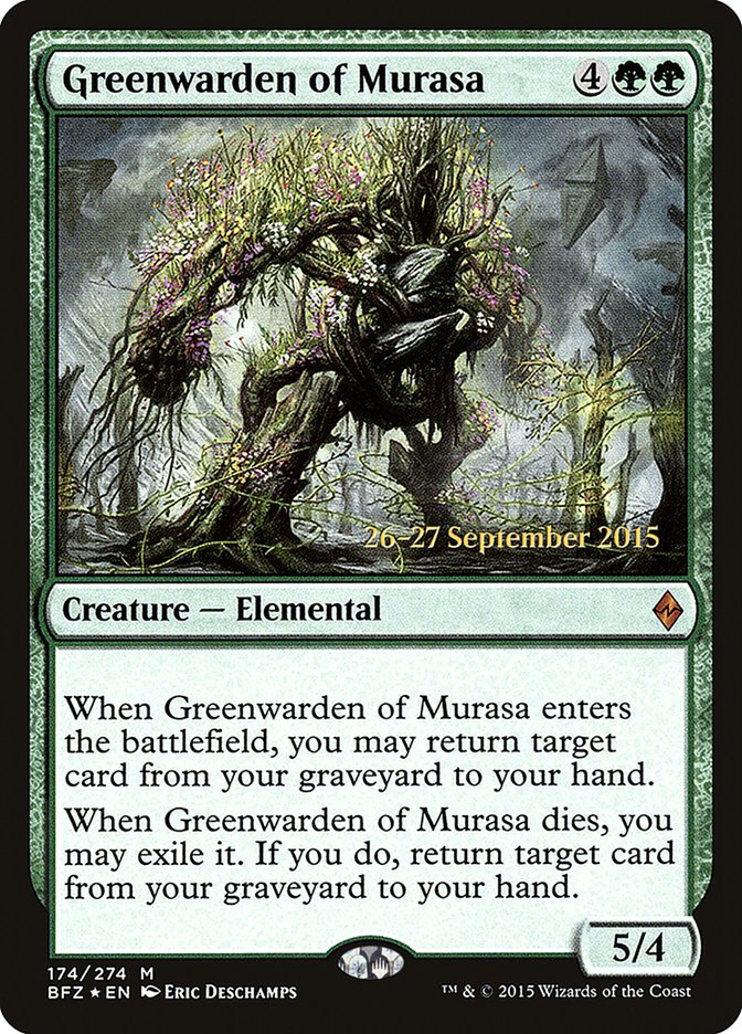 Greenwarden of Murasa [Battle for Zendikar Prerelease Promos] | Game Master's Emporium (The New GME)