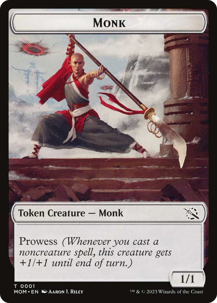 Monk // Spirit (13) Double-Sided Token [March of the Machine Tokens] | Game Master's Emporium (The New GME)
