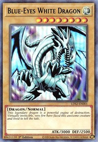 Blue-Eyes White Dragon (Green) [LDS2-EN001] Ultra Rare | Game Master's Emporium (The New GME)