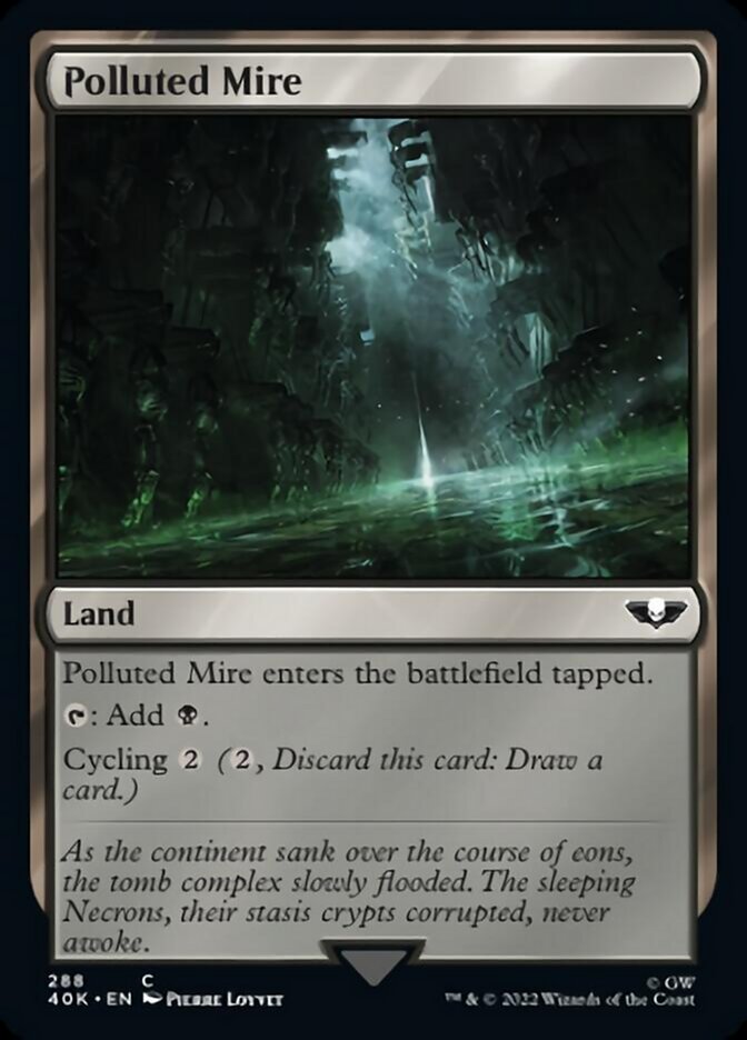 Polluted Mire (Surge Foil) [Warhammer 40,000] | Game Master's Emporium (The New GME)