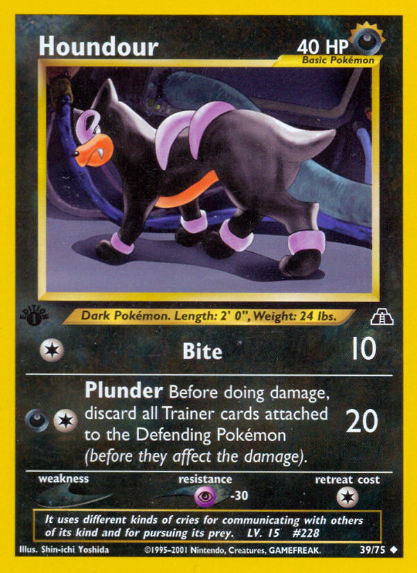 Houndour (39/75) [Neo Discovery 1st Edition] | Game Master's Emporium (The New GME)