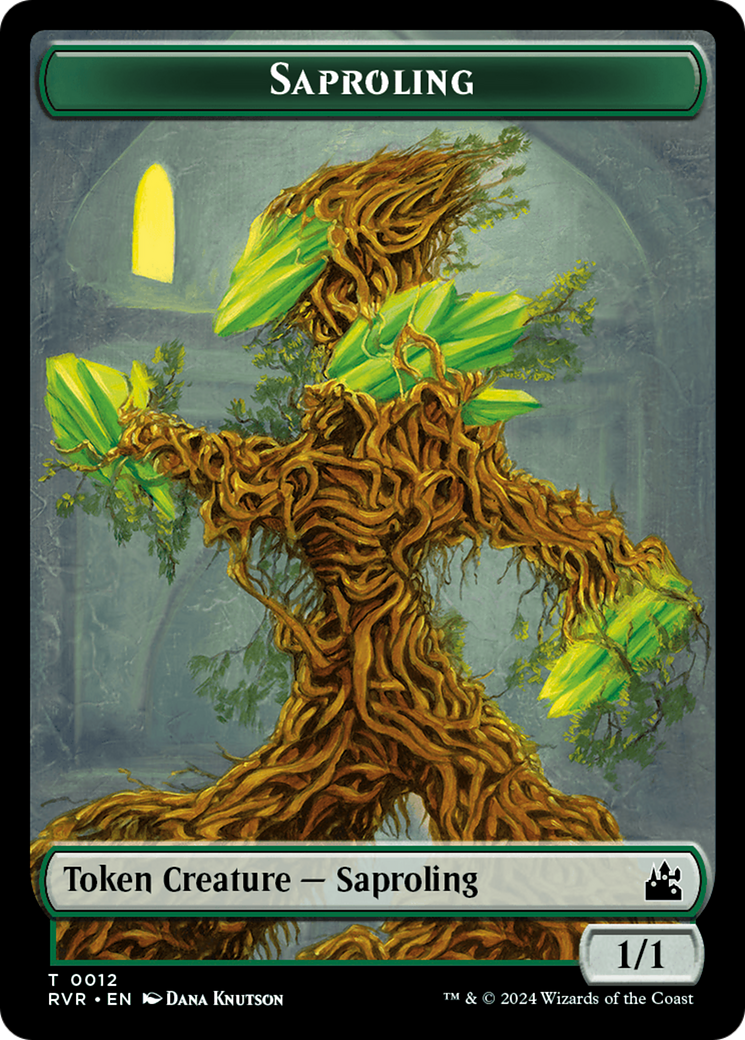 Saproling // Voja Double-Sided Token [Ravnica Remastered Tokens] | Game Master's Emporium (The New GME)