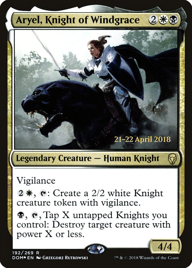 Aryel, Knight of Windgrace [Dominaria Prerelease Promos] | Game Master's Emporium (The New GME)