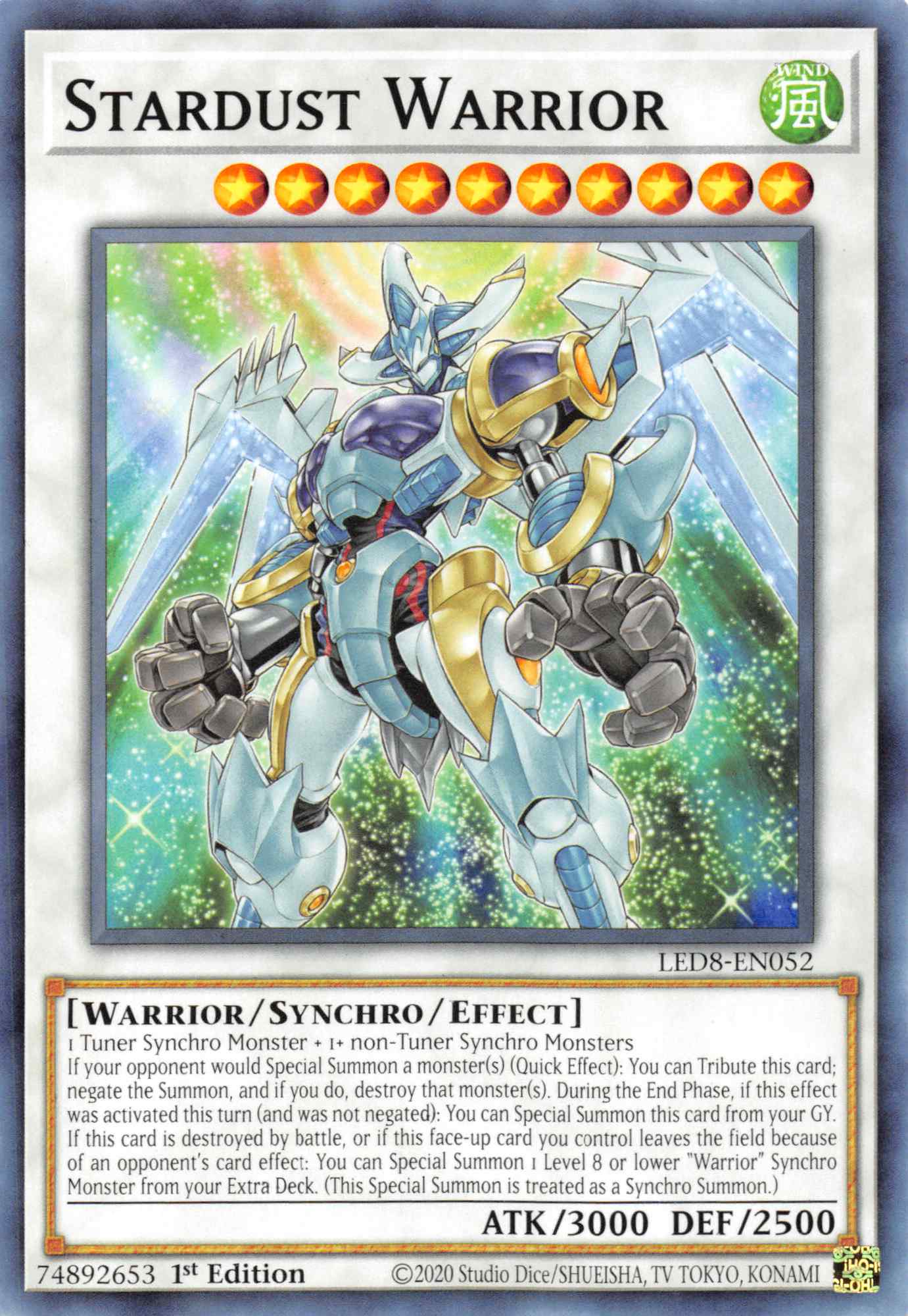 Stardust Warrior [LED8-EN052] Common | Game Master's Emporium (The New GME)