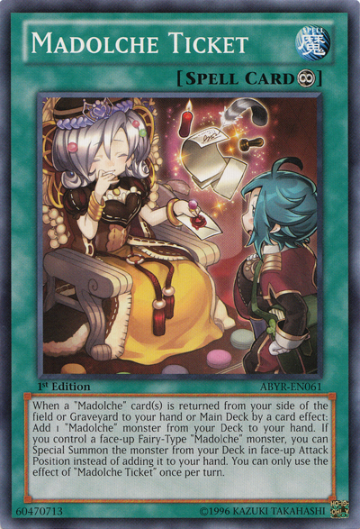 Madolche Ticket [ABYR-EN061] Common | Game Master's Emporium (The New GME)