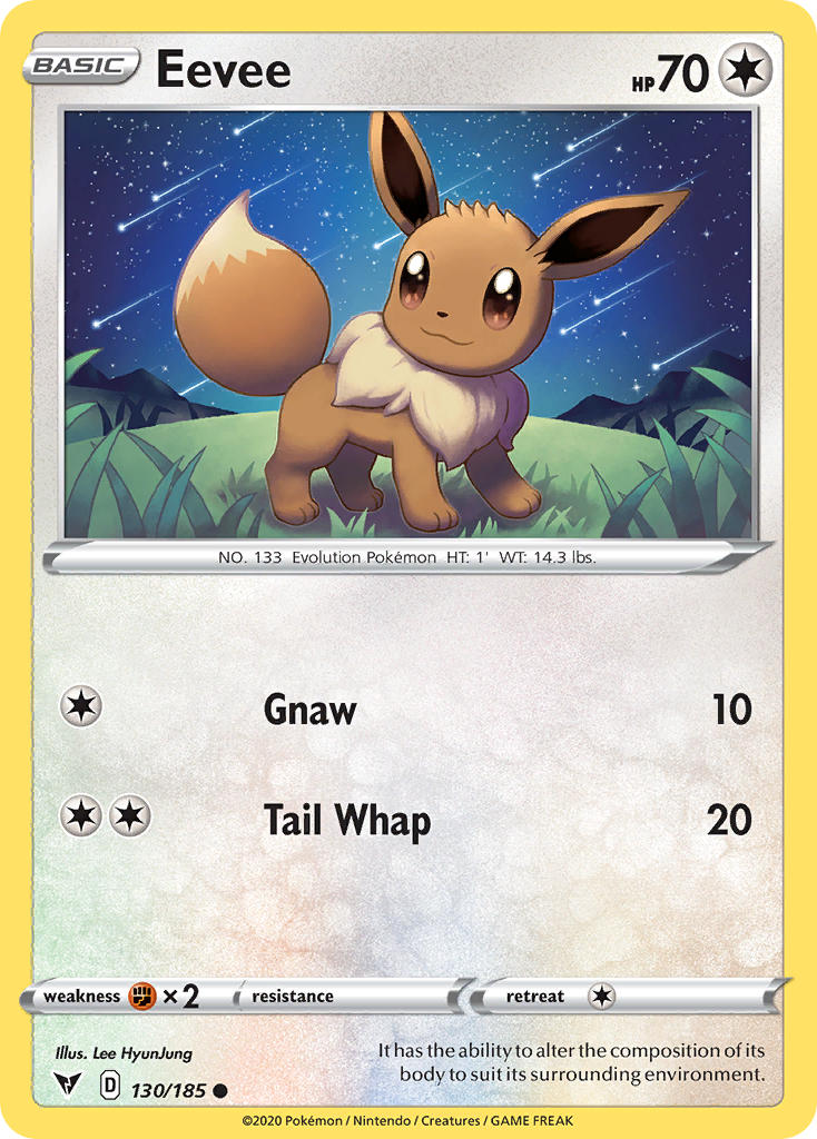 Eevee (130/185) [Sword & Shield: Vivid Voltage] | Game Master's Emporium (The New GME)